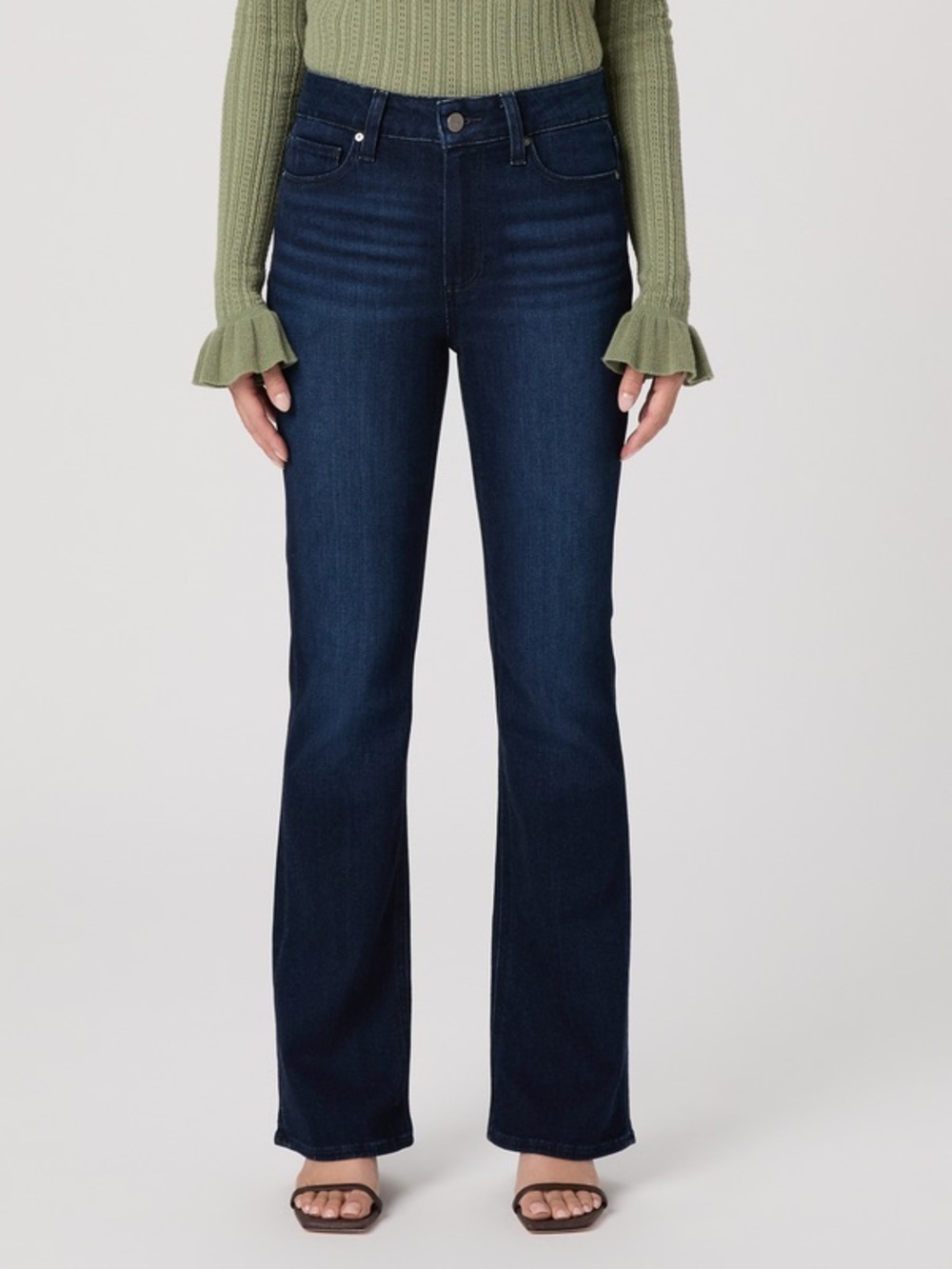Paige High Rise Manhattan Boot Cut Jeans in Summer Breeze Sz 27 Sz Small